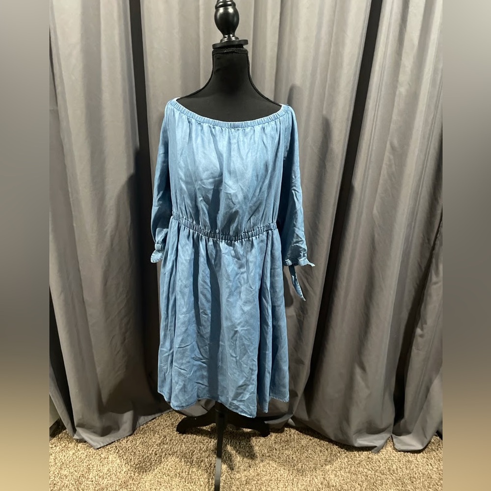 Torrid Light Blue Long Sleeve Dress